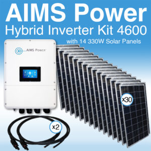KIT Hybrid Pure Sine Inverter Charger & Solar Panels 4.6 kW Inverter Output, 4620 Watts Solar Panels