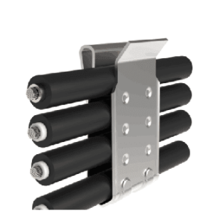 PV Cable Stainless Steel Clamps Holds 4 Wires - 50 Pack