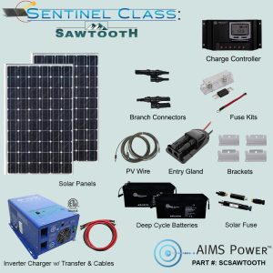 SC: SAWTOOTH Solar 380 Watt , Inverter Charger 3000 Watt & 5.12 kWh Battery | Complete Solar Kit & Power 50A Transfer RVs, Mobile Setups, or Small Backup Systems