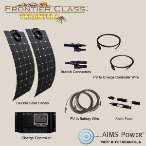 FC: TARANTULA Solar 260 Watt Flexible Panel & Charge Controller Base Kit | Lightweight Solar Charging for RVs and Mobile Setups