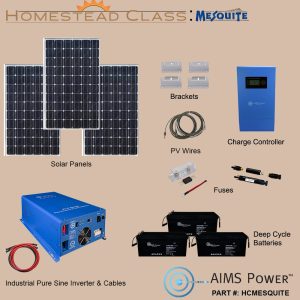 HC: MESQUITE Solar 600 Watt, Inverter 4000 Watt & 7.6 kWh Battery | Complete Solar Power Kit Off-Grid & Mobile Power for Large Appliances