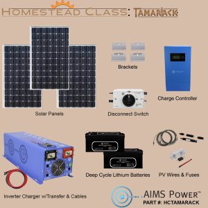 HC: TAMARACK Solar 990 Watt, Inverter Charger 4000 Watt & 7.98 kWh Lithium Battery | Complete Solar Power Kit for Large Appliances & Tools