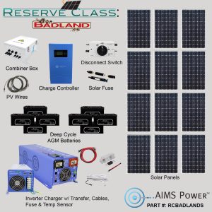 RC: BADLAND Solar 3960 Watt, Inverter Charger 4000 Watt & 20.4 kWh 48V Battery | Complete Solar Power Kit for Large Off-Grid Applications
