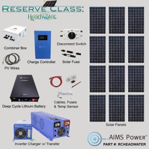 RC: HEADWATER Solar 3960 Watt, Inverter Charger 6000 Watt & 10.6 kWh 48V Lithium Battery | Complete Solar Power Kit for Large Off-Grid/Backup Applications