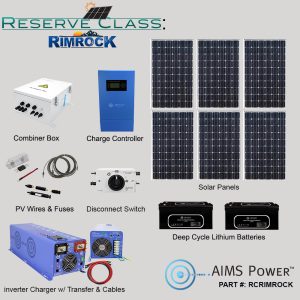 RC: RIMROCK Solar 1980 Watt, Inverter Charger 6000 Watt & 7.98 kWh 24V Lithium Battery | Complete Solar Power Kit for Off-Grid Living Large Appliances