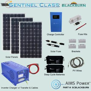 SC: BLACKBURN Solar 570 Watt , Inverter Charger 2000 Watt & 5.12 kWh Battery | Complete Solar Power Kit for Everyday Essentials